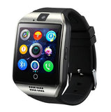 Bluetooth Smart Watch men Q18 With Camera Facebook Whatsapp Twitter Sync SMS Smartwatch Support SIM TF Card For IOS Android