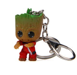 Rongji jewelry Guardians of the galaxy i am Groot Keychains Keyring Logo fashion Jewelry Accessories