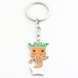 Rongji jewelry Guardians of the galaxy i am Groot Keychains Keyring Logo fashion Jewelry Accessories