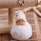 Sleeping Baby Doll Ball Key Chain Car Keyring Holder Bag Pendant Charm Keychain Plush Fur New Cute Women Key