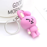 Kpop bts-bangtan boys "Suga" "TATA" etc Personalized Cute Cartoon Keychain Bags Chain For Women Men Jewelry Bangtan Accessories