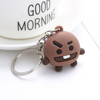 Kpop bts-bangtan boys "Suga" "TATA" etc Personalized Cute Cartoon Keychain Bags Chain For Women Men Jewelry Bangtan Accessories