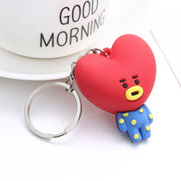 Kpop bts-bangtan boys "Suga" "TATA" etc Personalized Cute Cartoon Keychain Bags Chain For Women Men Jewelry Bangtan Accessories