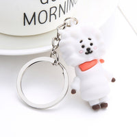 Kpop bts-bangtan boys "Suga" "TATA" etc Personalized Cute Cartoon Keychain Bags Chain For Women Men Jewelry Bangtan Accessories