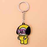 Kpop bts-bangtan boys "Suga" "TATA" etc Personalized Cute Cartoon Keychain Bags Chain For Women Men Jewelry Bangtan Accessories