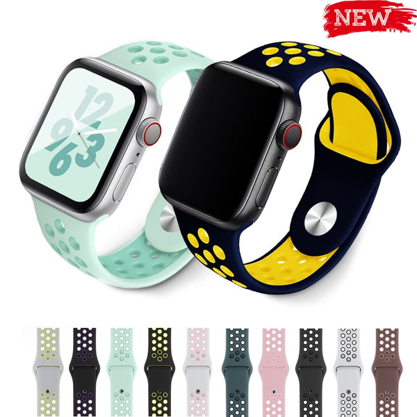 Sport strap for apple watch band 42mm 38mm 44mm 40mm watchband for iwatch band series 5/4/3/2/1 silicone bracelet Accessories