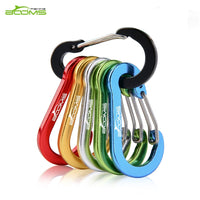 Booms Fishing CC1 6Pcs Aluminum Alloy Carabiner Keychain Outdoor Camping Climbing Snap Clip Lock Buckle Hook Fishing Tool 6 Color