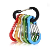 Booms Fishing CC1 6Pcs Aluminum Alloy Carabiner Keychain Outdoor Camping Climbing Snap Clip Lock Buckle Hook Fishing Tool 6 Color