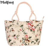 [test 3] 2019 Fashion Folding Women Big Size Handbag Tote Ladies Casual Flower Printing Canvas Graffiti Shoulder Bag Beach Bolsa Feminina