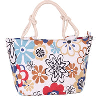 [test 3] 2019 Fashion Folding Women Big Size Handbag Tote Ladies Casual Flower Printing Canvas Graffiti Shoulder Bag Beach Bolsa Feminina