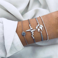 IPARAM Bohemian Shell Map Turtle Bracelet Set 2019 Retro Geometric Statement Female Glamour Fashion Jewelry Jewelry Gift