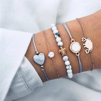 IPARAM Bohemian Shell Map Turtle Bracelet Set 2019 Retro Geometric Statement Female Glamour Fashion Jewelry Jewelry Gift