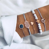 IPARAM Bohemian Shell Map Turtle Bracelet Set 2019 Retro Geometric Statement Female Glamour Fashion Jewelry Jewelry Gift